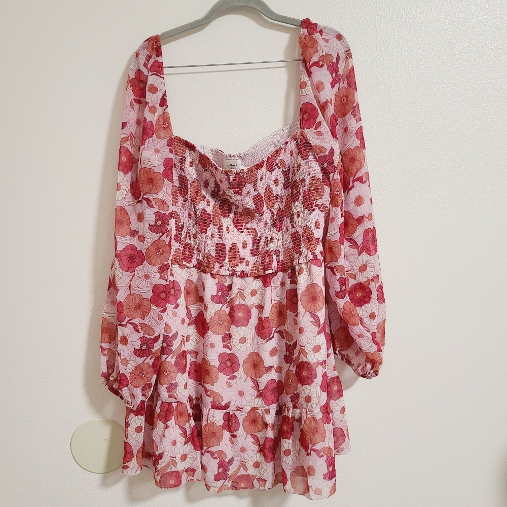 NWT Wilfred Pink Floral Tempest Mini Dress